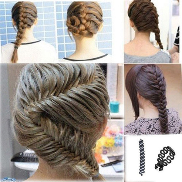 New Fashion Style French Hair Braiding Tool Braider Roller Hook With Magic Hair Braid Twist Styling Bun Maker Hair Band Accessories 0604113