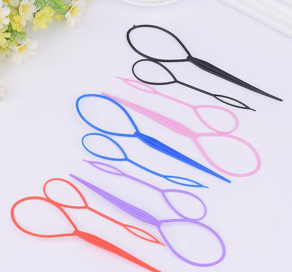 Ponytail Creator Plastic Loop Styling Tools Black Topsy Pony topsy Tail Clip Hair Braid Maker Styling Tool Fashion Salon