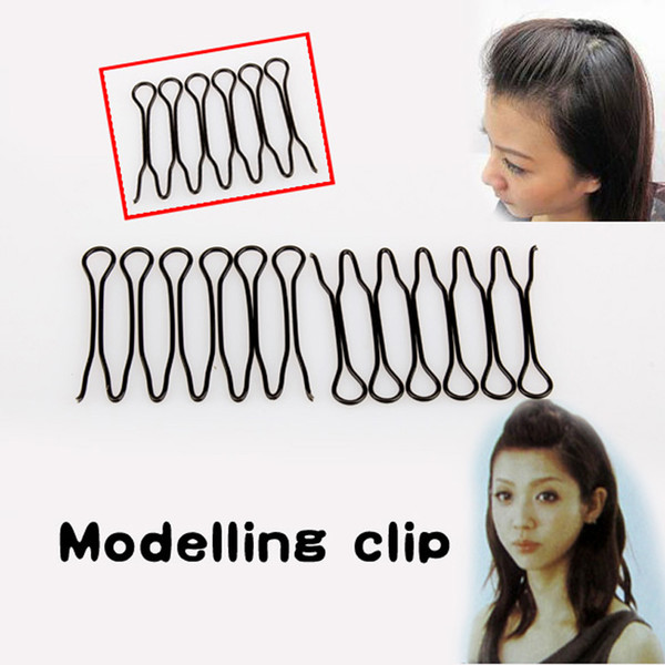 Professional New Mini Easytouse Hair Style Bang Fringe Curve Clip Pin Invisible Comb Clips Black