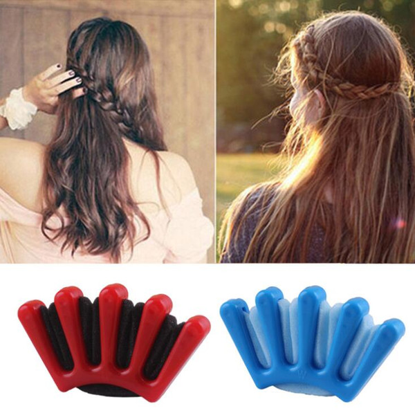 New Hair Braider Braid Stylist Sponge Plait hair Twist Styling DIY Braiding Tool Blue Red colors Free Shipping