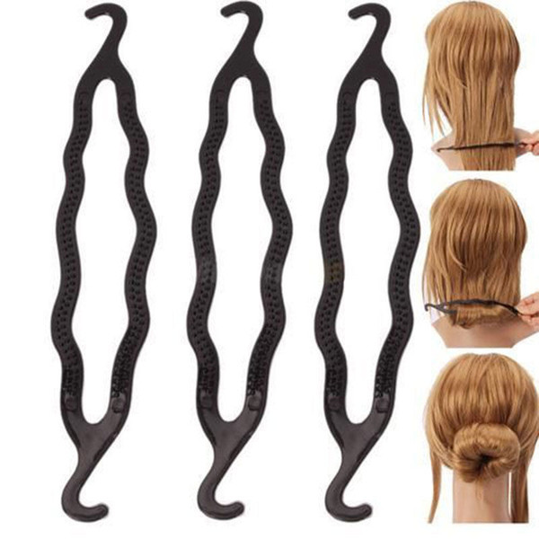 Women Lady Fashion Magic Hair Twist Styling Clip Stick Bun Maker Braid Tool Barrette Braider Hair Band Accessories