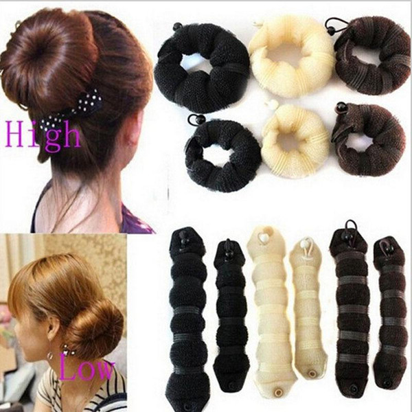 Hot Sale 2pcs Womes Different Sizes Elegant Magic Style Buns Hair Accessories #T701