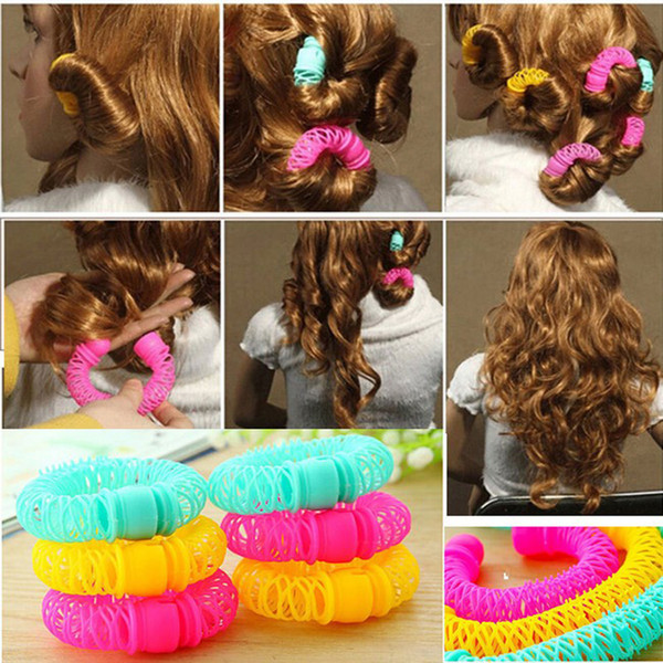 8 Pcs New Magic Donuts Hair Styling Roller Hairdress Magic Bendy Curler Spiral Curls DIY Tool For Woman Hair Accessories