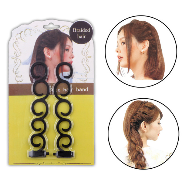 Wig Braided Hair Clip Styling Tools Braiders Women Braided with Package Box Hair Product 2 Colors Black Coffee French Twist Fashion In Stock