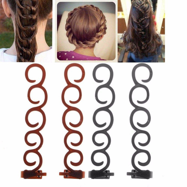 2PCS/Set Lady French Hair Braiding Tool Magic Hair Twist Styling Clip Braider Roller DIY Hair band accessories