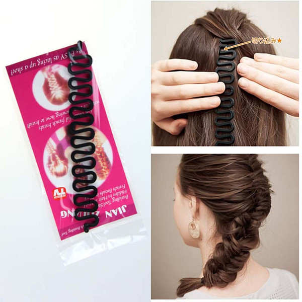 Plastic Braiders Tool Roller Weave Braiding Hair Styling Tools Powerful Human Hair Accessories Twist Bun Maker Hair Roller DIY Hairstyles