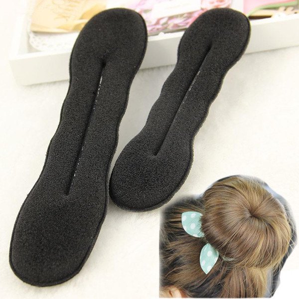 2 pcs Quality Women Magic Foam Sponge Foam Twist Hair Disk Hairs Band Tool Quick Messy Bun Updo Headwear Accessories