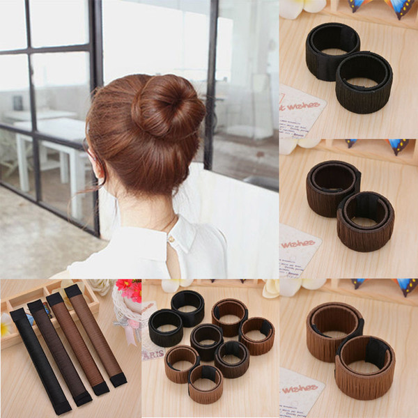 3PCS Women Hair DIY Tool Styling Donut Former Foam French Twist Magic Bun Maker #R57