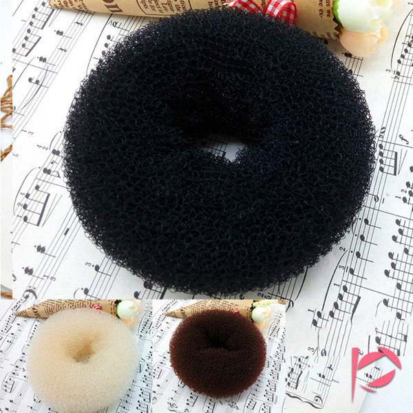 10CM 3 Color Princess Donuts Meatball Nylon Headwear Braiders Hair Accessory Headband DHL Wholesale OPP Bags