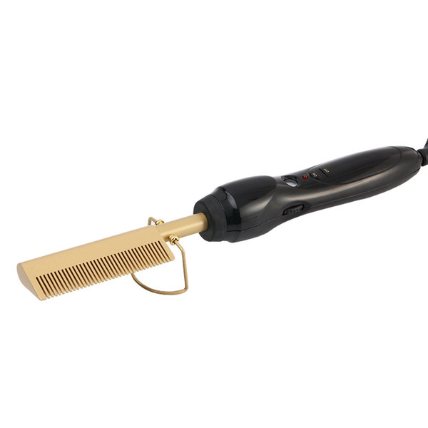 Electric Curling Comb Copper Dry and Wet Curling Stick Household Curling Multi-functional Straight Hair