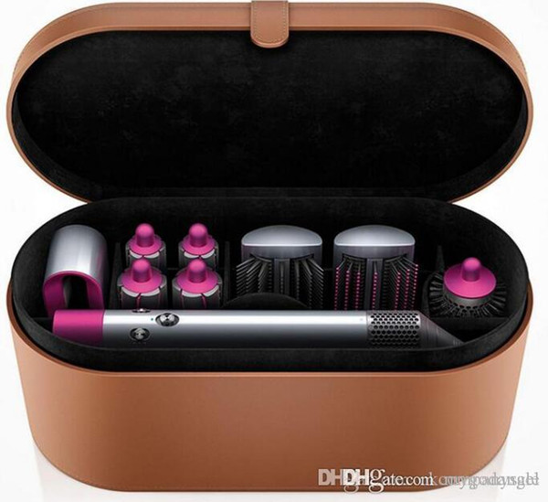 Popular Iron Fuchsia Electric Dysonairwrapy Complete Styler 4 Curling Barrels 2 Smoothing Brushes Volumizing Brush Professional Salon