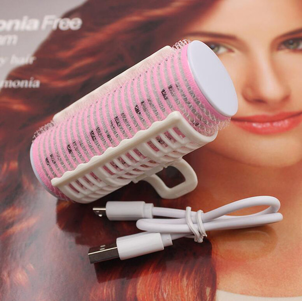 hot Mini Hair Roller USB Charging Curler Korean Portable Hair Curl Roller 5V 1.8A Loose Curly Tail DIY Hair Style with Retail Package