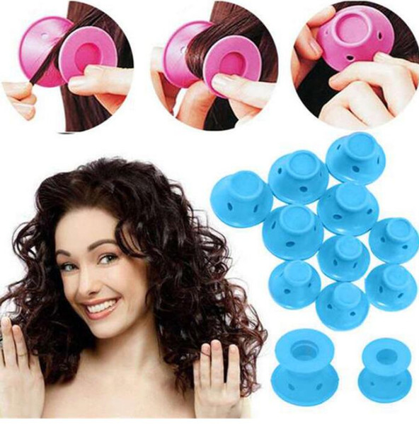 Popular Magic Hair Curler DIY Hair Rollers Hair Styling Tools Travel Home Use Makeup Beauty Tool Soft Silicone Pink Curler