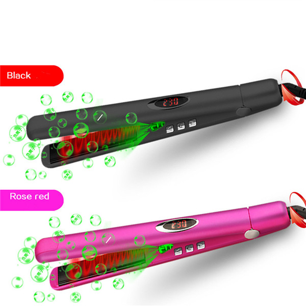 5-In-1 Function Interchangeable Hair Curler Hair Flat Iron Negative Ion Infrared Hair Straighting Curling Iron Corrugation LED Display