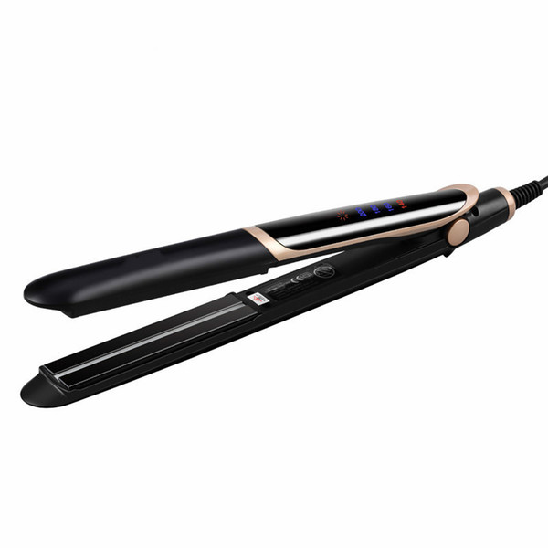 2 in1 Infrared Flat Iron Curler Professional Anion Hair Straightener Straightening Curling iron LED Digital 3D floating plat