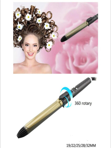 professional electric auto rotary hair curler hairstyler curling iron wand waver automatic rotating roller wave styler roller curl