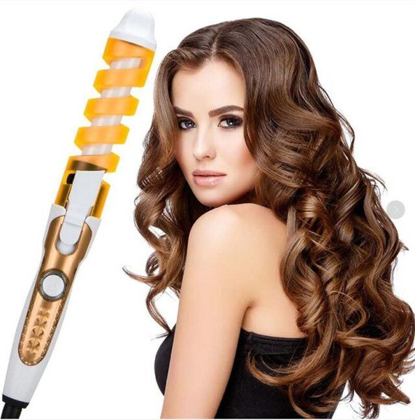 Professional Electric Hair Curler Curling Irons Roller Pro Colorful Spiral Fast Heating Wall Hanger Diameter 19mm 35W 220V/110V