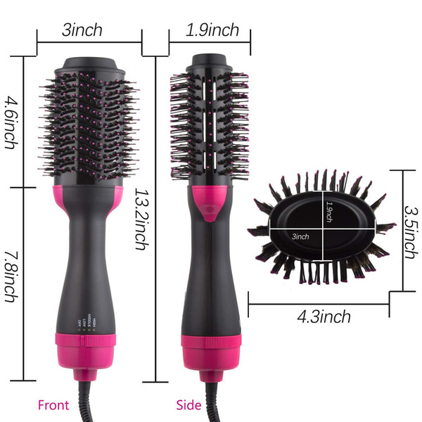 Hair Dryer Two-in-one hair comb 2019 infrared negative ion hot air combing straight dual-purpose hair dryer multi-functional comb