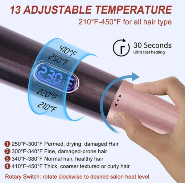 Electric Magic Hair Curler Styling Tool Fast Heating Hair Stick Spiral Curling Iron Wall Hanger Hot sell