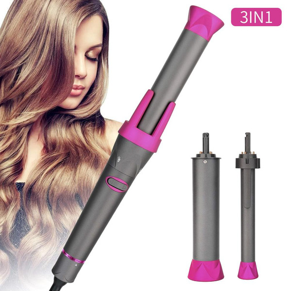 Professional 3 in 1 hair curler automatic curling magic wand hair rollers interchangeable ceramic tourmaline barrels