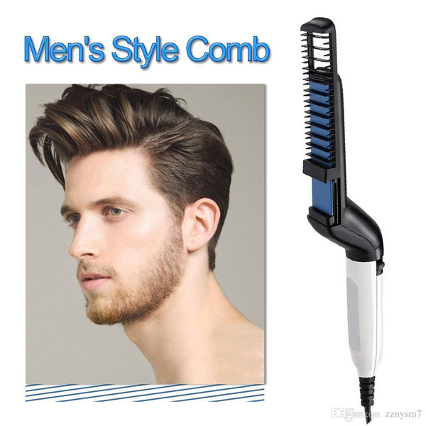 Multifunctional Men's Hair Straightening Shaping Comb Electric Beard Straightening Comb Auto Straight Hair Comb Brush W002