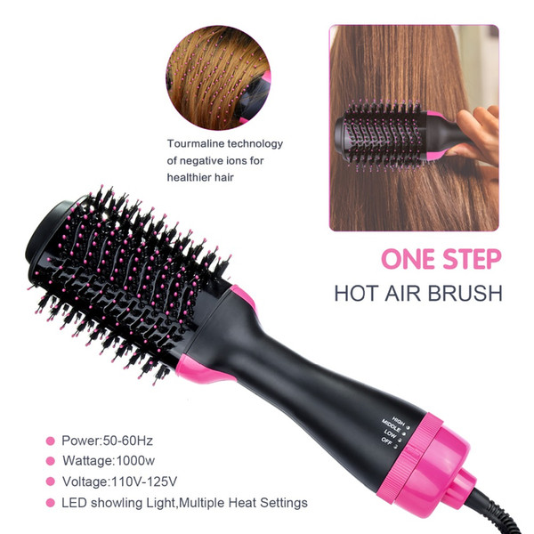 Hair Dryer Volumizer Ceramic Electric Blow Dryer Hot Air Styling Brush Negative Ion Generator Hair Straightener Curler Styler