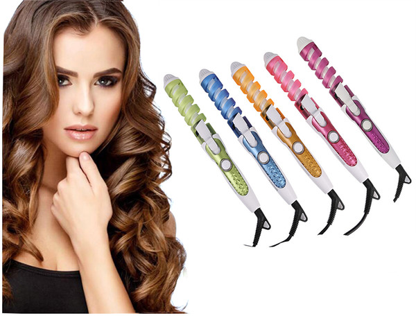 Professional Electric Hair Curler Curling Irons Roller Pro Colorful Spiral Fast Heating Wall Hanger Diameter 19mm 35W 220V/110V