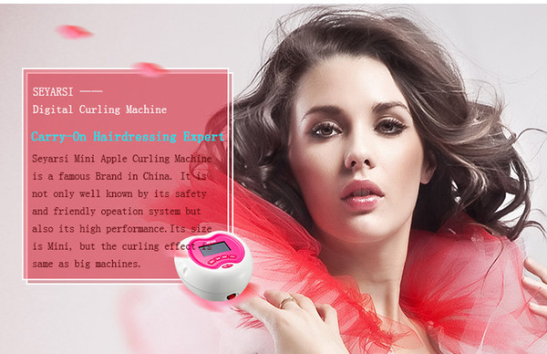 High Quality Mini Hair Curling Machine,Hair Perming Machine, Apple Shape, Color Pink, 24V output