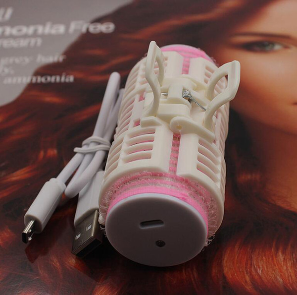 hot new Mini Hair Roller USB Charging Curler Korean Portable Hair Curl Roller 5V 1.8A Loose Curly Tail DIY Hair Style with Retail Package