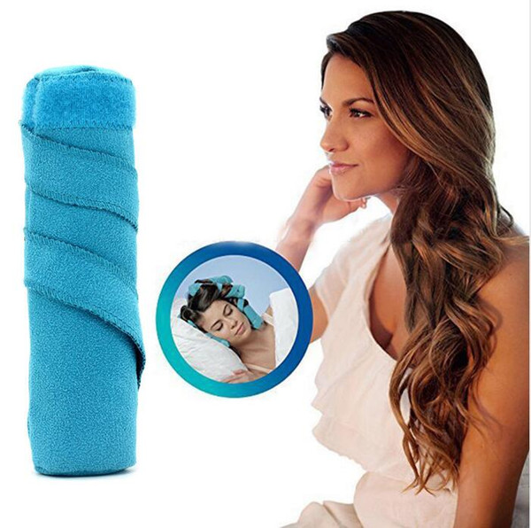 Hair Rollers Sleep Styler Kit Long Cotton Curlers DIY Styling Tools Blue Color Magic Hair Dressing Charming Hairstyle