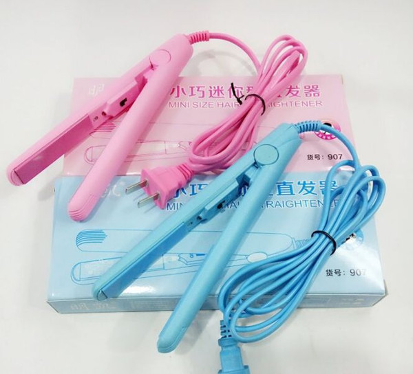 MK-8802 907 3 Color Ceramic Hair Crimper Crimping Iron Mini Perm Splint Hairdressing Tool Salon Corn Wave Hair Straightener Straight Curlerl