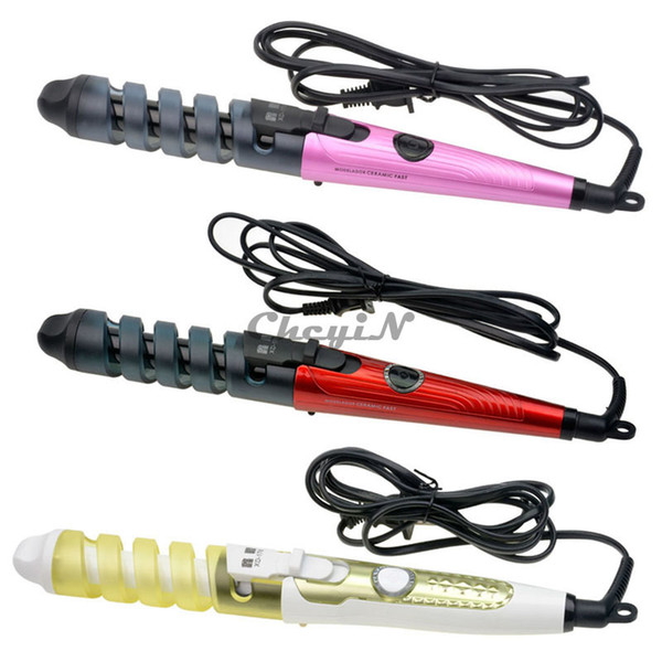 2M Cable Electric Magic Hair Styling Tools Professional Hair Curler Roller Spiral Curling Iron Wand Curl Styler 110-240V