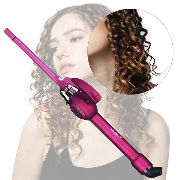 wand CkeyiN 110-240V 9mm iron Hair Curler Ceramic Wand Roller Curling Iron Professional Electric Hair Curler Styling