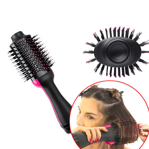 One Step Hair Dryer, Salon Hot Air Styling Brush Negative Ion Generator Hair Straightener Curler for All Hair type