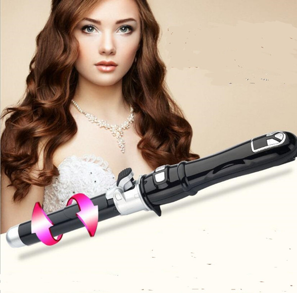 professional auto rotary electric hair curler hairstyle curling iron wand waving automatic rotating roller wave curl hairstyling