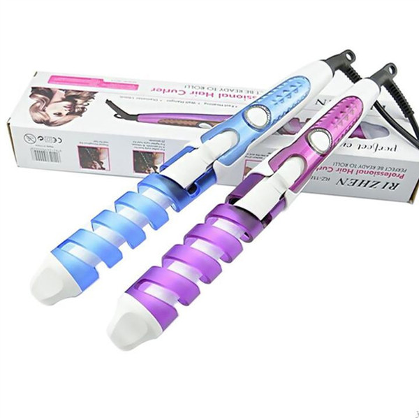 Professional Hair Curlers Electric Curling Irons Colorful Spiral Fast Heating Wall Hanger Diameter 19mm Temperature 140-200 35W 220V/110V