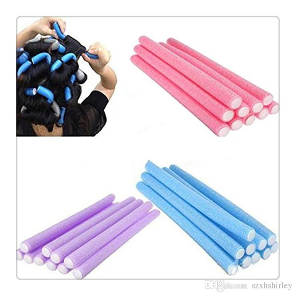 Free Shipping Curling Irons 10Pcs Curler Foam Bendy Twist Curls Tool DIY Styling Hair Rollers Hairstyle Curls Styling Kit Hair Products