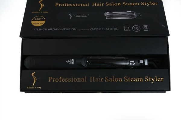 2017 Professional Ceramic Hair Straightener Steam Styler Flat Iron For Dry & Wet