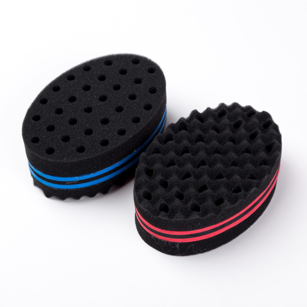 Double Sided Magic Hair Brush Sponge Wave Dreads Locking Curl Coil Afro Barber Tool Hair Styling Tool