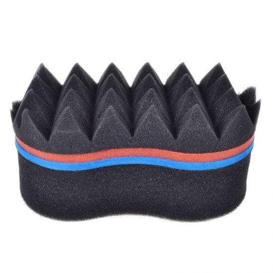 Double Barber Hair Brush Sponge For Dreads Locking Twist Coil Afro Curl Wave