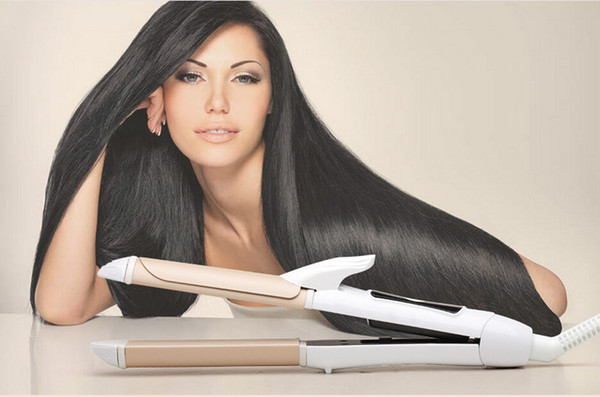 Mini Ceramic Straightener Roll Straight Hair Dual Purpose Idle Hair Straightener Hair Curler Safety and Practical Modeling Variety