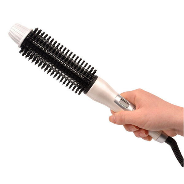 Ceramic Anion Hair Curler Comb Hairbrush LCD Curling/Straighting Straightener Brush Roller Iron Fashion Styling Tools