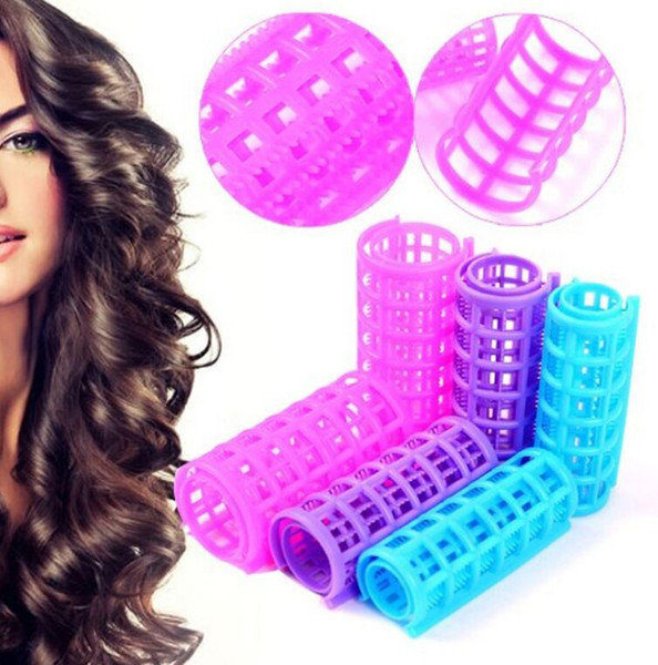 lastic Hair Rollers Hair Curlers DIY Hair Salon Curlers Rollers Tool Soft Large Hairdressing Tools 6pcs/set