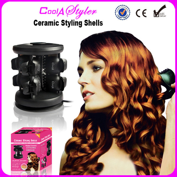 100% Solid Ceramic Styling Shells Hair Curler Cool A Styler Scald Proof Safe 100~240V