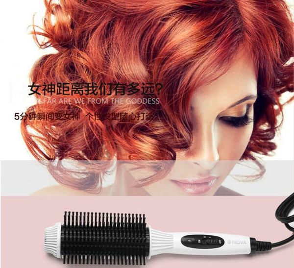 Fast haired curly hair beauty star modeling tool flat iron brush liquid crystal digital temperature control EU UA Union plug DHL 