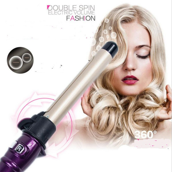 professional ionic auto rotary electric hair curler hairstyler curling iron wand waver automatic rotating roller wave styler