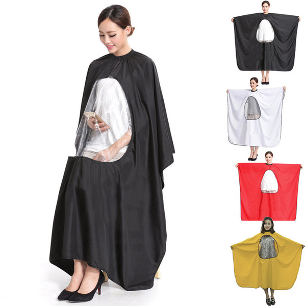 Adult Salon Hair Cut Hairdressing Barbers Hairstylist Cape Gown Waterproof Barber Cover Cloth Transparent Covers