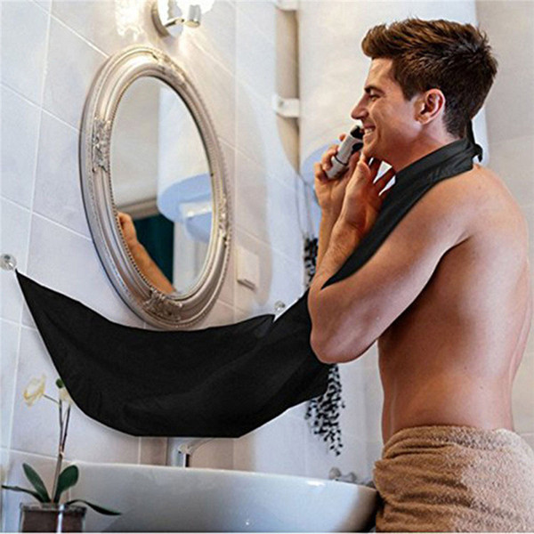 Man Bathroom Apron Black Beard Care Trimmer Hair Shave Apron for Man Waterproof Floral Cloth Household Cleaning Protections Hot Sale 0703083