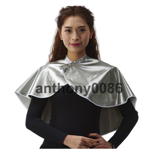 waterproof anti-static hair cutting cape shampoo shawl black gray