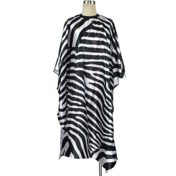 High Quality Zebra Pattern Professional Hairdressing Cutting Cape Barber Popular Hair Salon Gown Cape For Adult